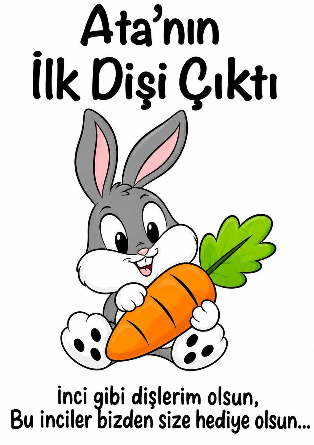 İlk Dişi Çıktı Hatırası - Tavşan